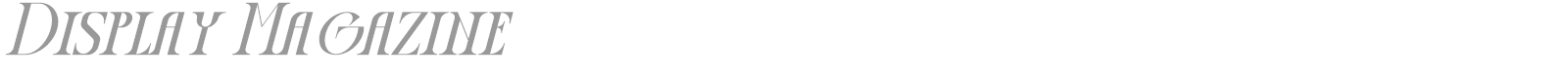 Display Magazine font preview